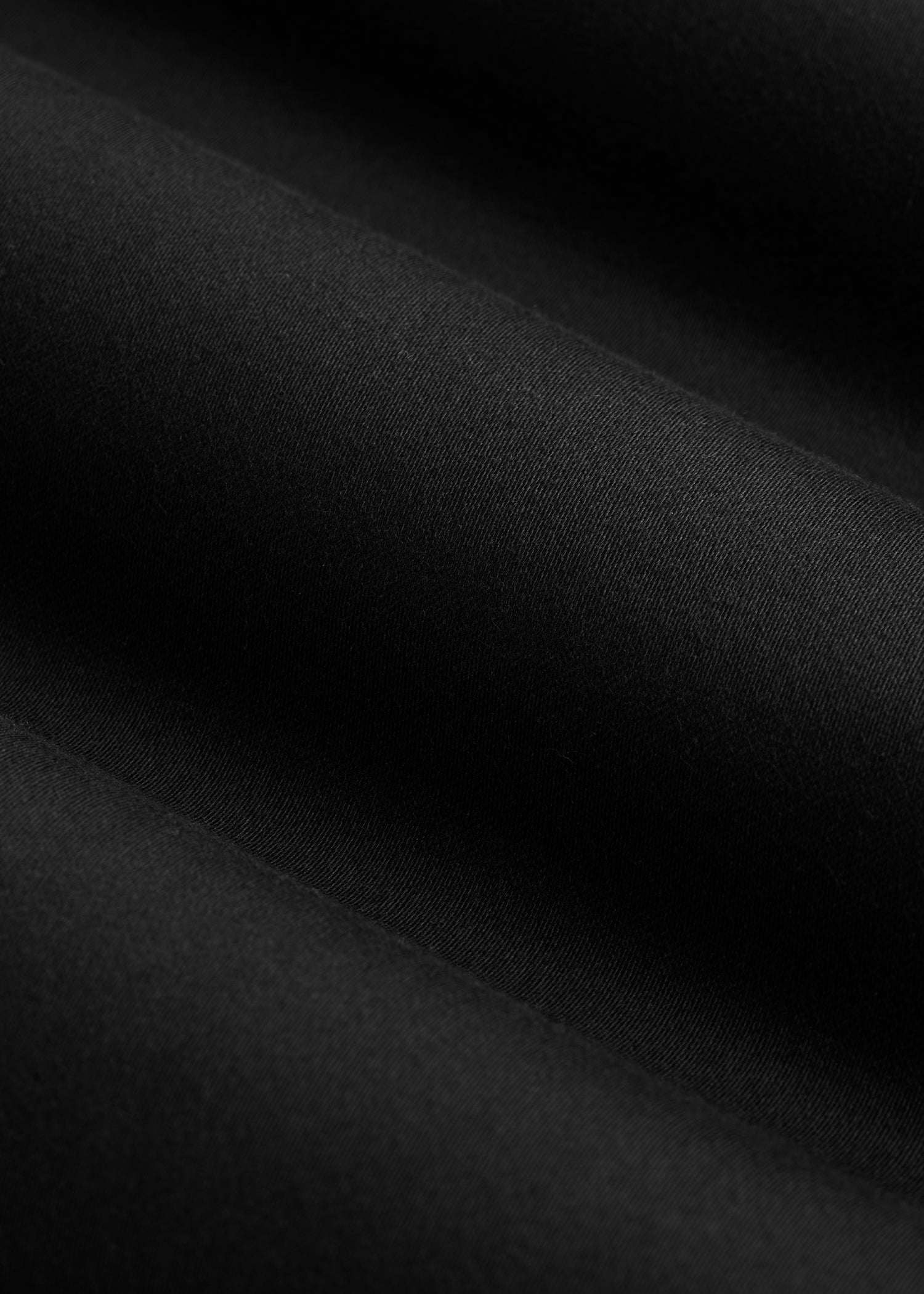 Pleated Wide Leg Chino With Belt for Tall Women in Deep Black