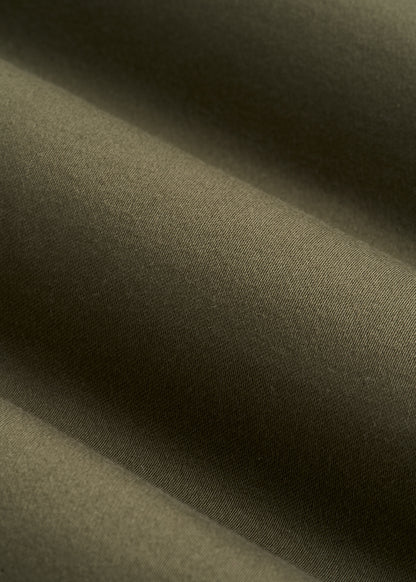 Pleated Wide Leg Chino With Belt for Tall Women in Forest Night