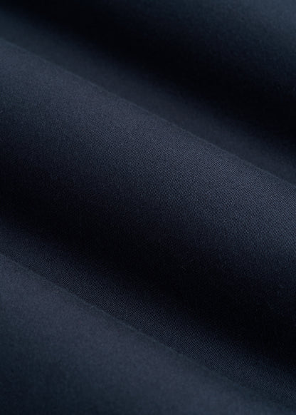 Pleated Wide Leg Chino With Belt for Tall Women in True Navy