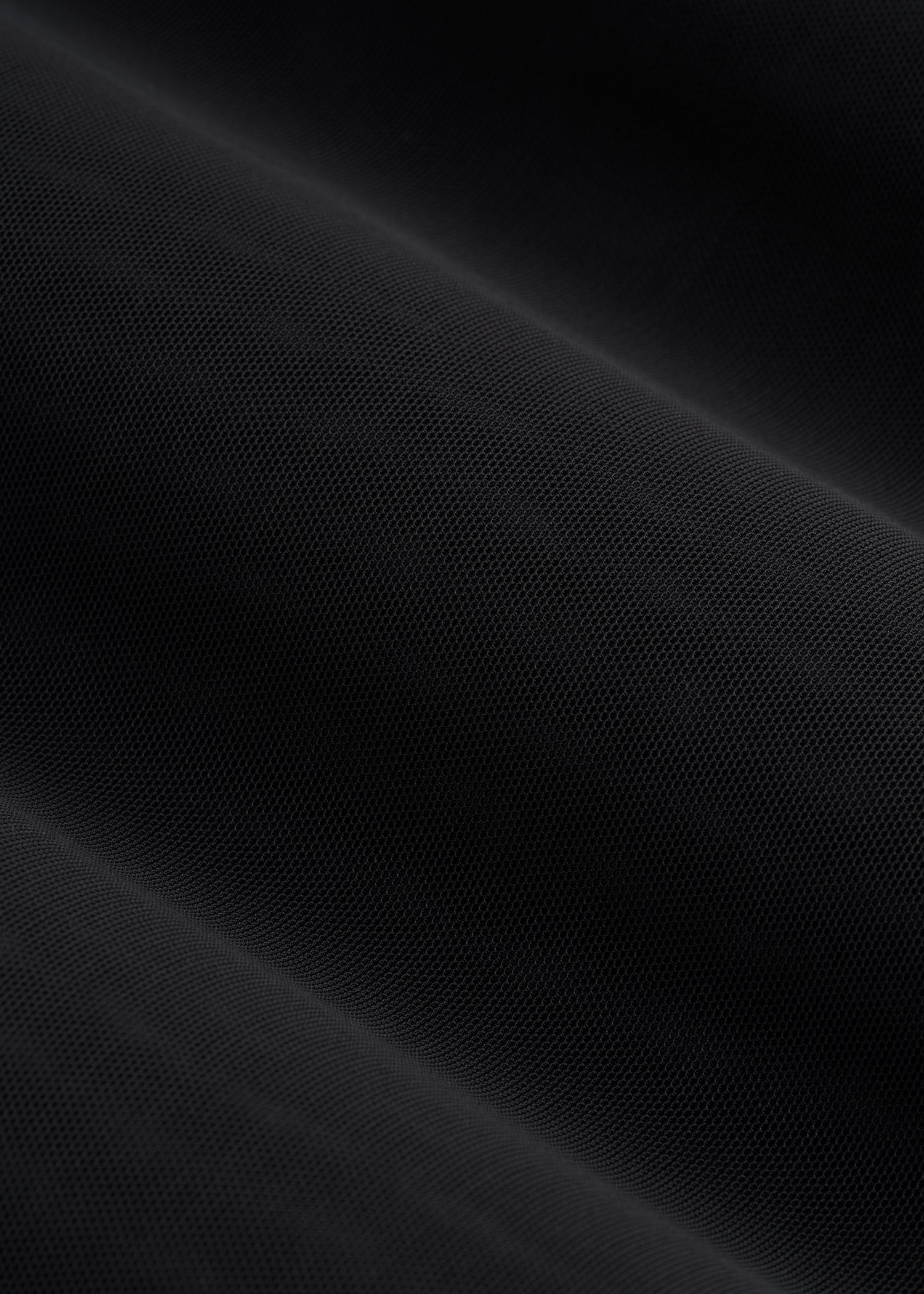 Power Mesh Long Sarong for Tall Women in Deep Black