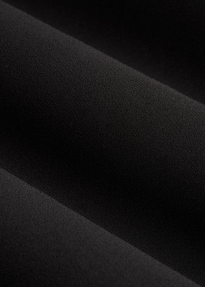 Pull-On Crepe Ultra Wide Pants for Tall Women in Black