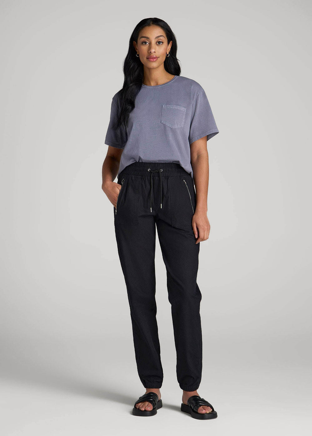Pull On Linen Jogger for Tall Women | American Tall