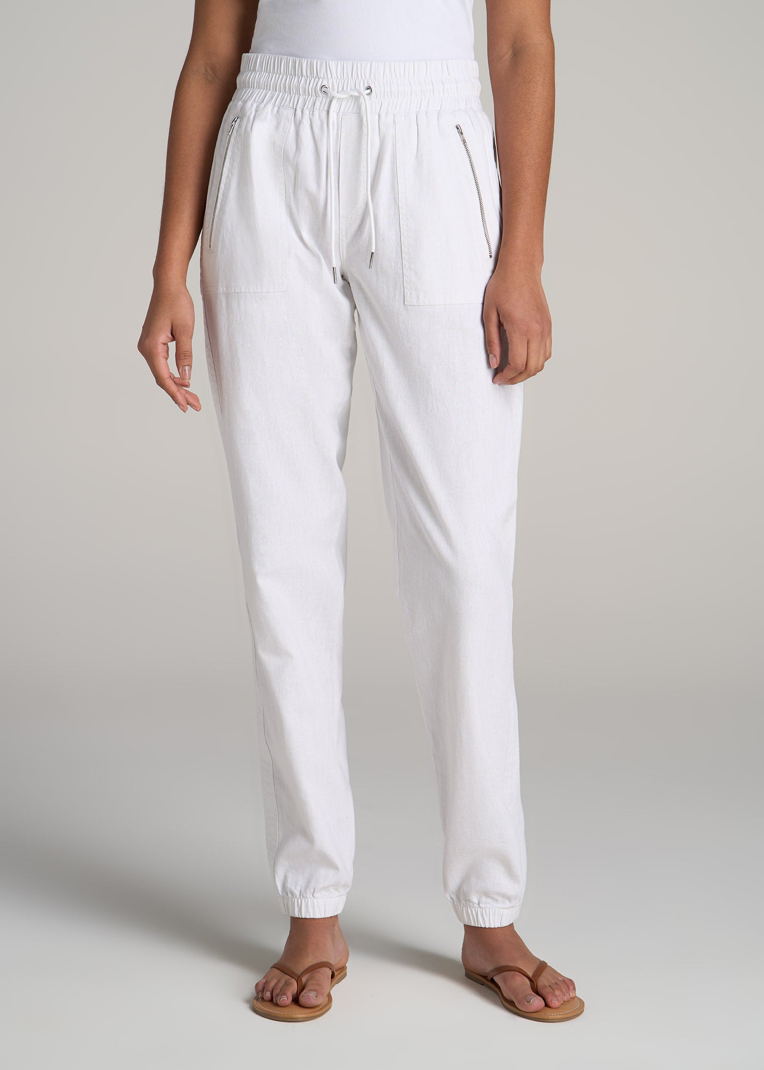 Pull On Linen Jogger for Tall Women | American Tall