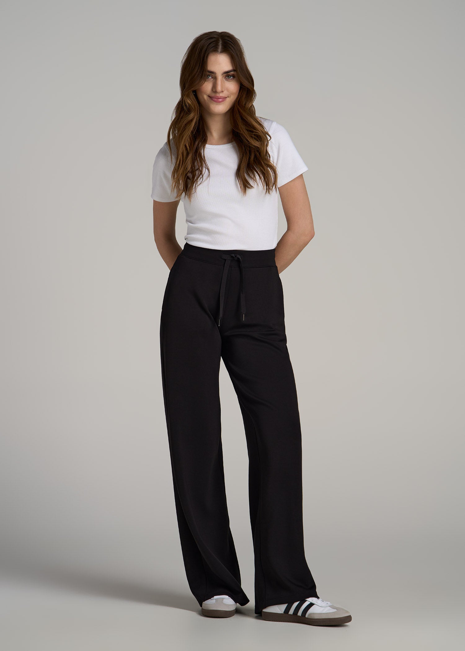 Pull-On Straight Leg Knit Pants for Tall Women