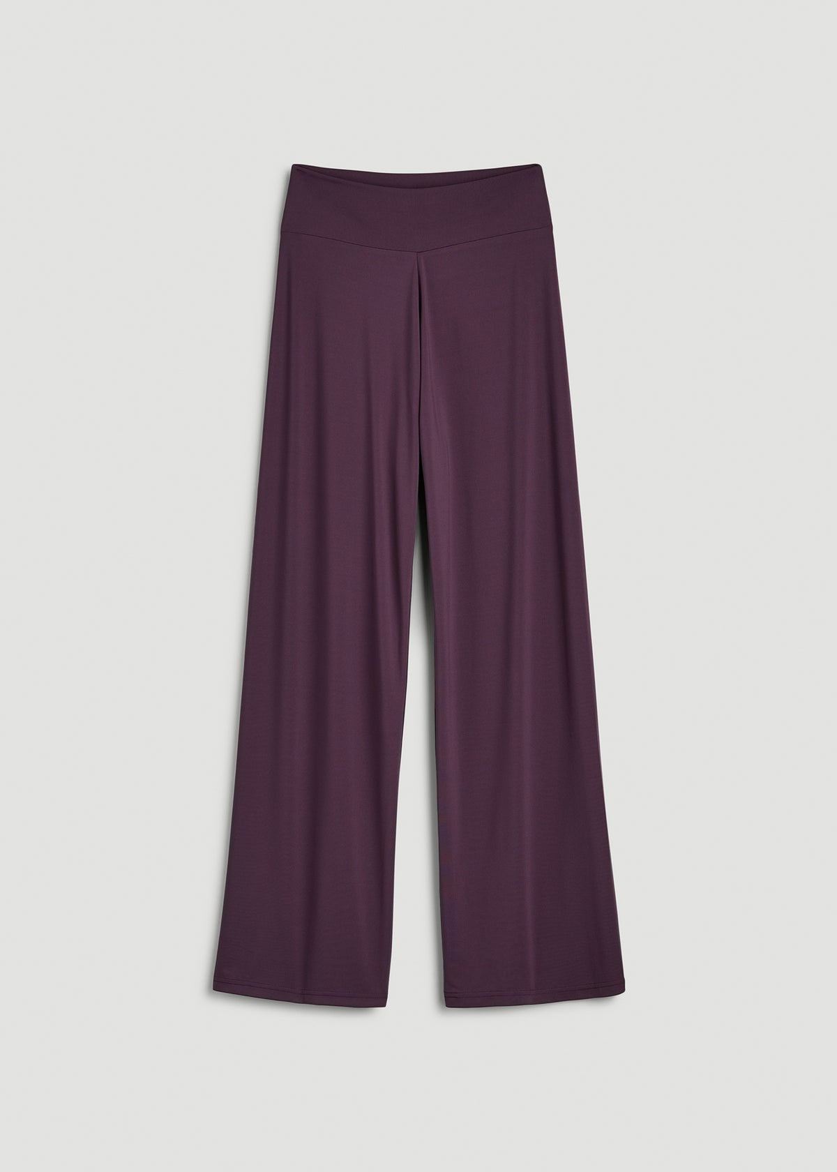 Pull-On Breezy Wide Leg Pants for Tall Women in Aubergine