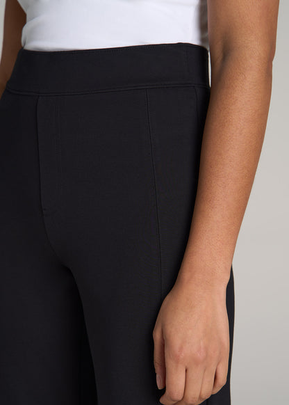 Pull-On Slim Dress Pants for Tall Women in Black