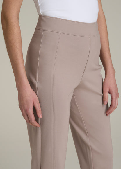 Pull-on Slim Dress Pants for Tall Women in Truly Taupe