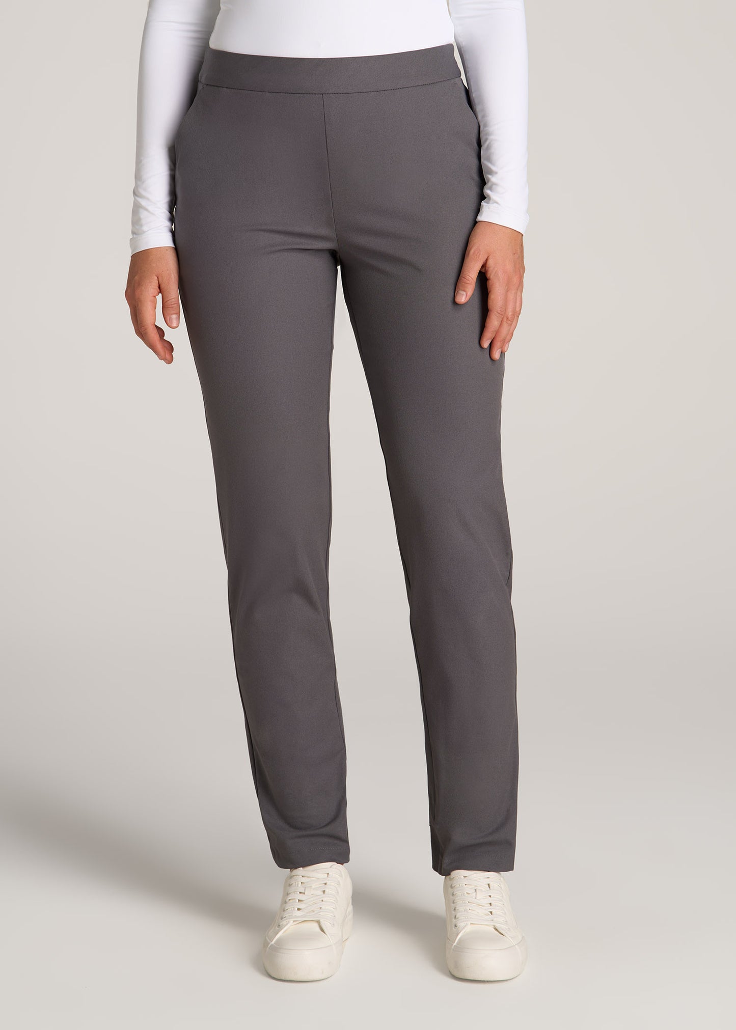 Lands' End Women's Tall Mid Rise Pull On Chino Crop Pants - 10