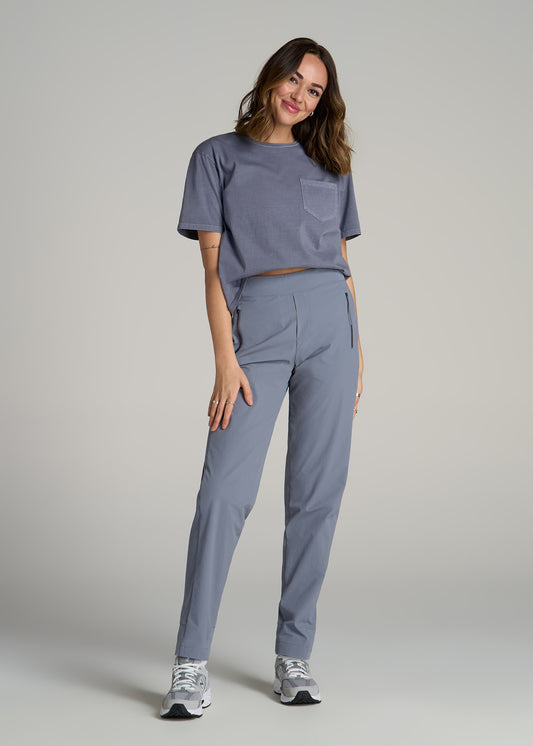 Pull-on Mini Ripstop Pants for Tall Women in Skyline Grey