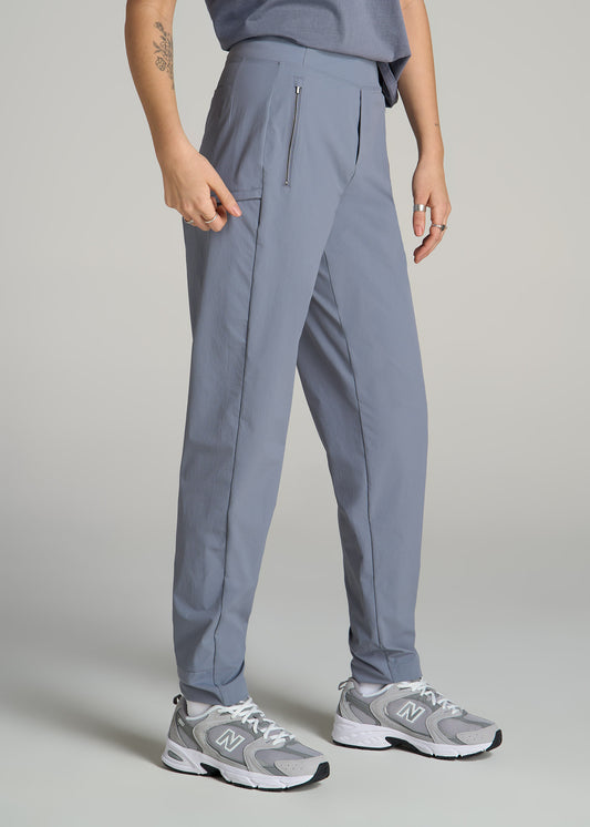 Pull-on Mini Ripstop Pants for Tall Women in Skyline Grey