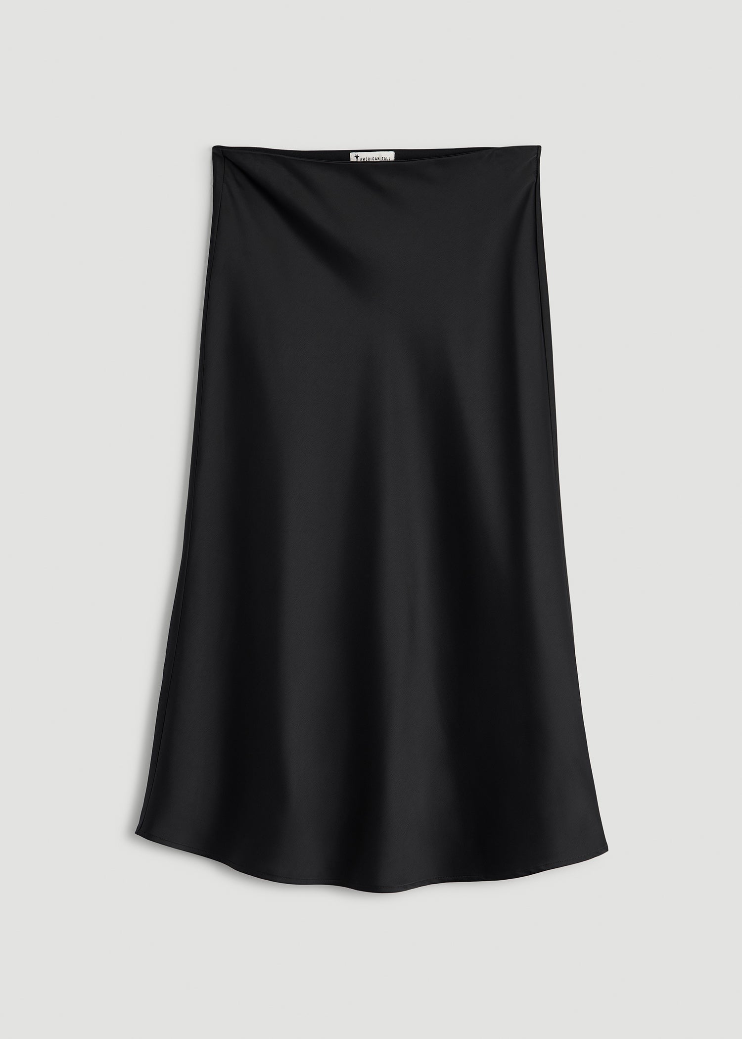 Pull On Satin Midi Skirt for Tall Women American Tall