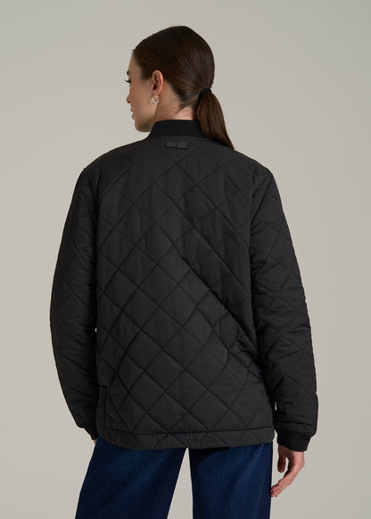Quilted Jacket for Tall Women in Black