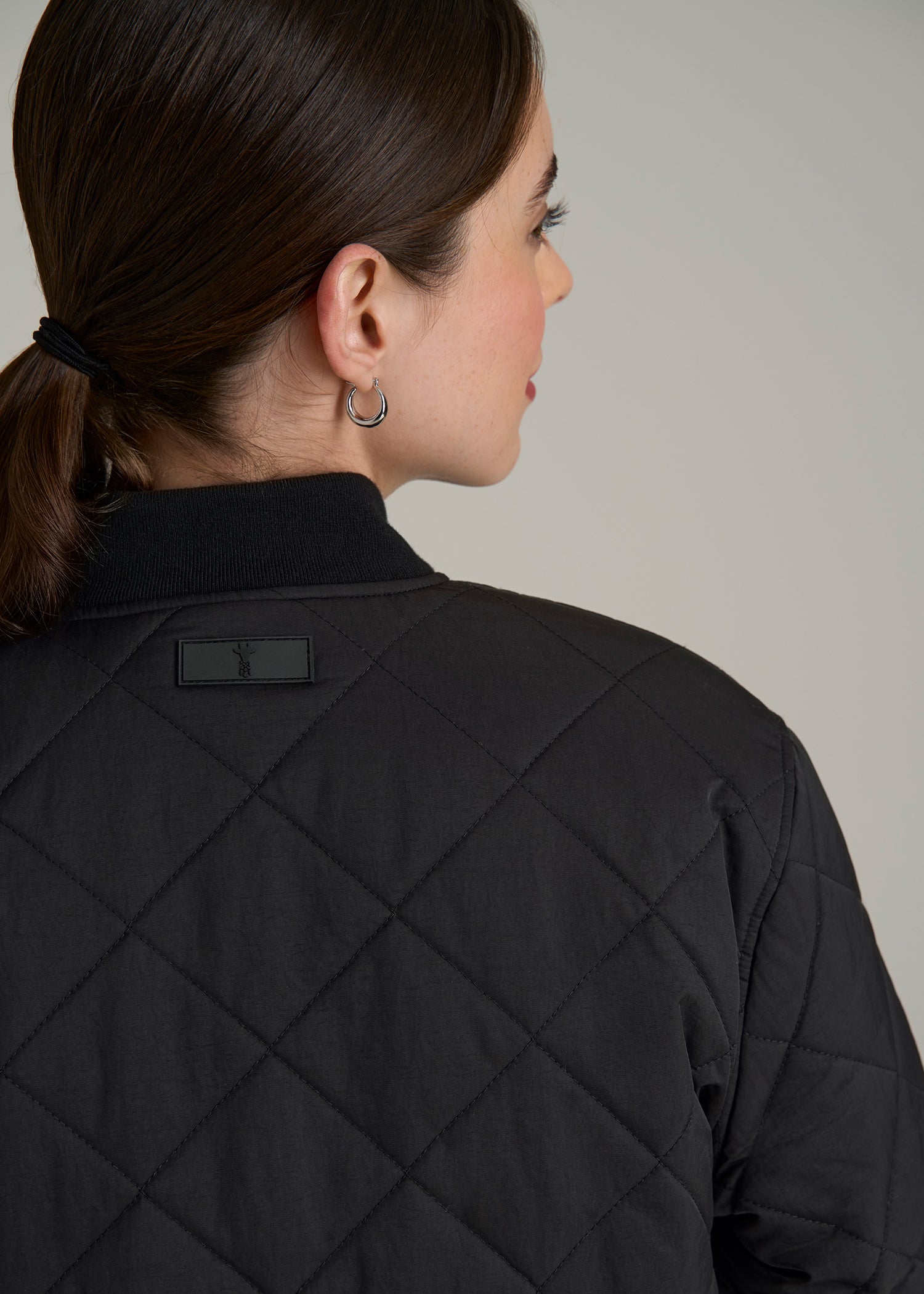 Quilted Jacket for Tall Women in Black