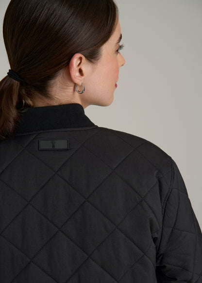 Quilted Jacket for Tall Women in Black