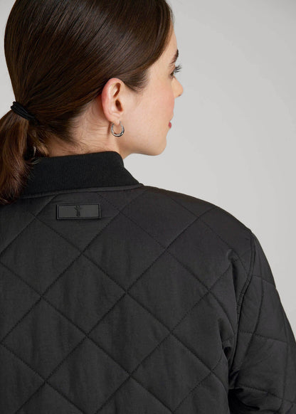 Quilted Jacket for Tall Women in Black