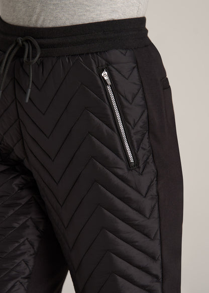Quilted Joggers for Tall Women in Black