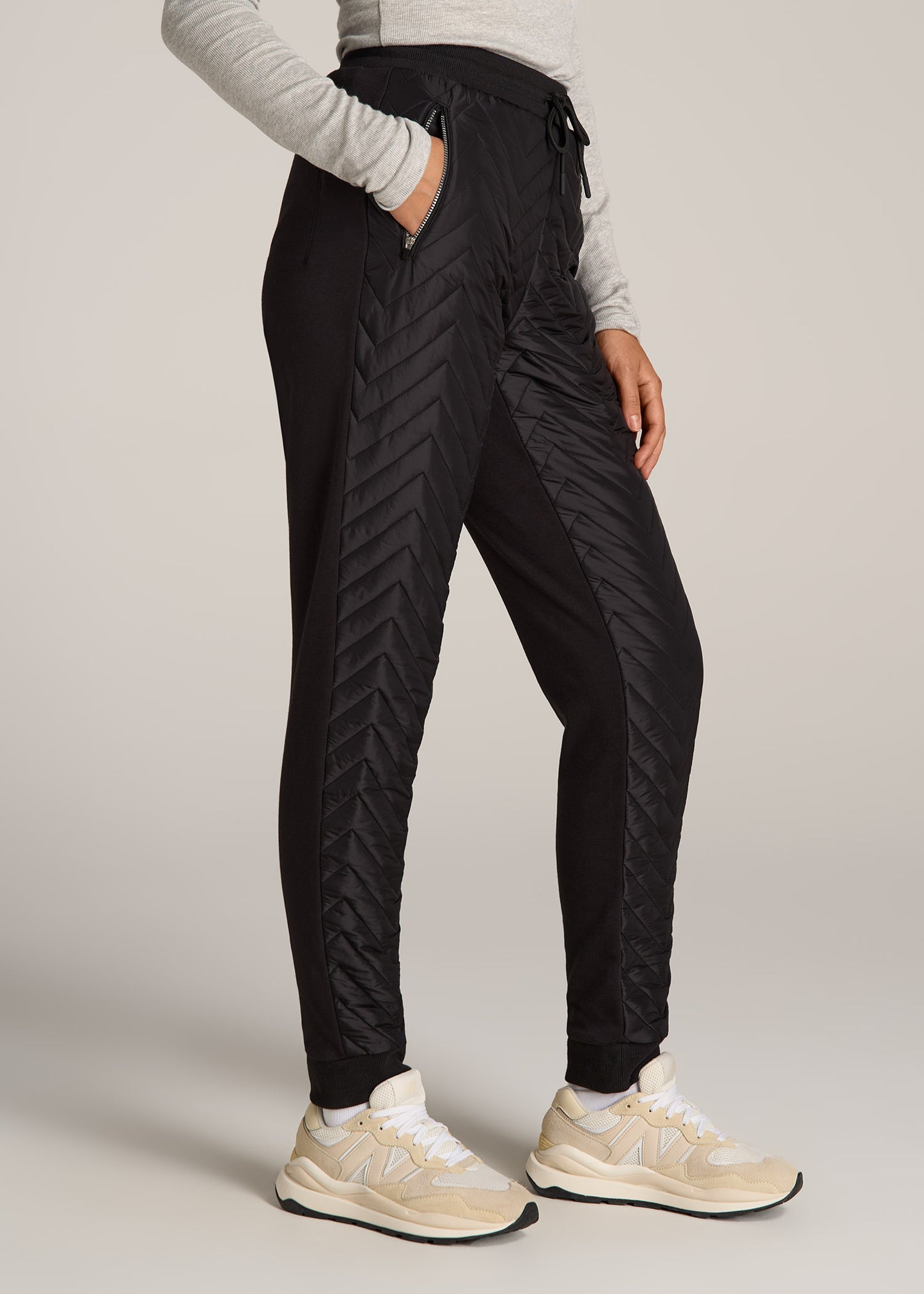 Quilted Extra-Long Jogger Pant