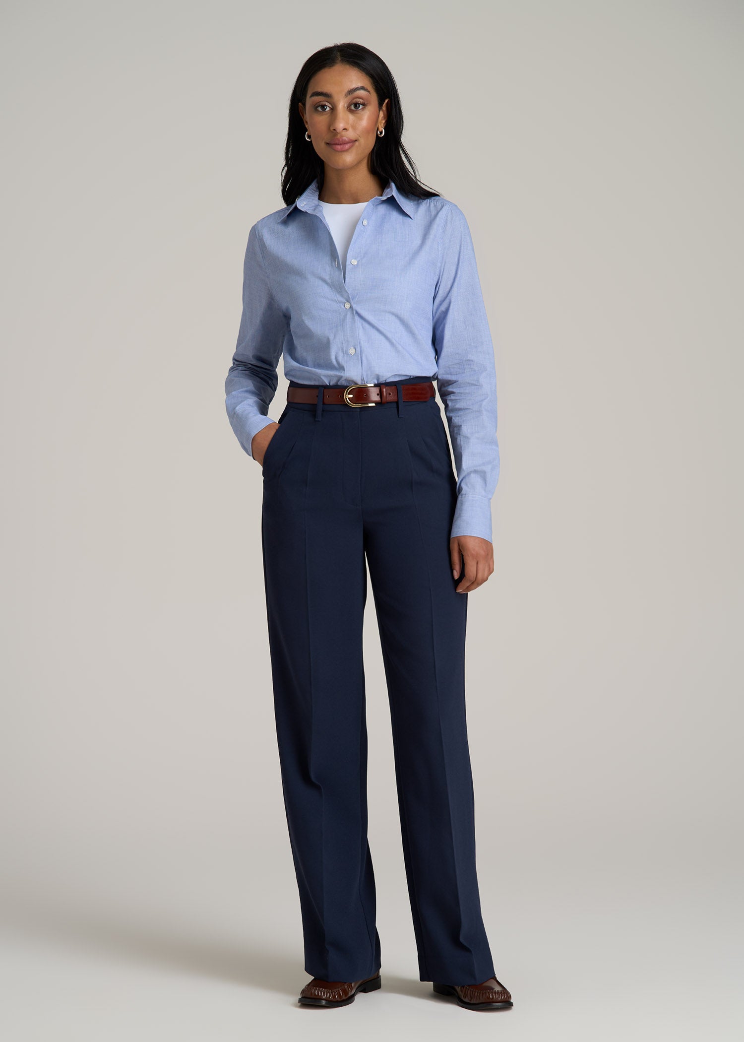 Formal Attire Formal Shirt With Jeans For Ladies Tall Women's