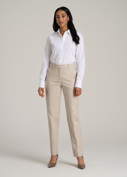 Regular Fit Dress Shirt for Tall Women in Bright White