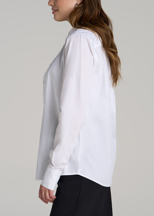 Tall Women's Regular Fit Dress Shirt in Bright White