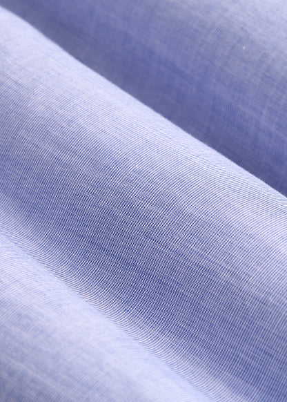 Regular Fit Dress Shirt for Tall Women in Chambray Blue