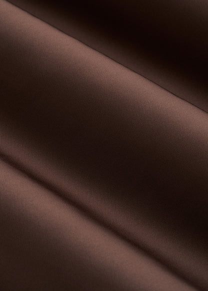 Relaxed Button-Up Blouse for Tall Women in Chocolate Mocha