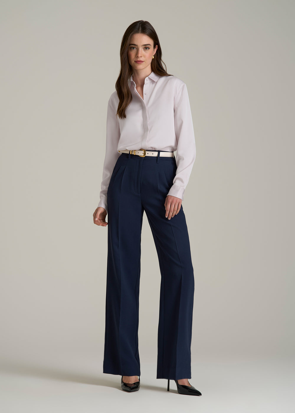 Elegant Oversized Button-Up Blouse for Women main image 1