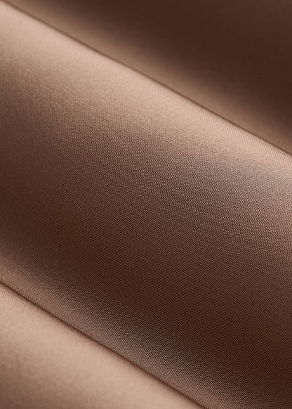 Relaxed Button-Up Blouse for Tall Women in Latte