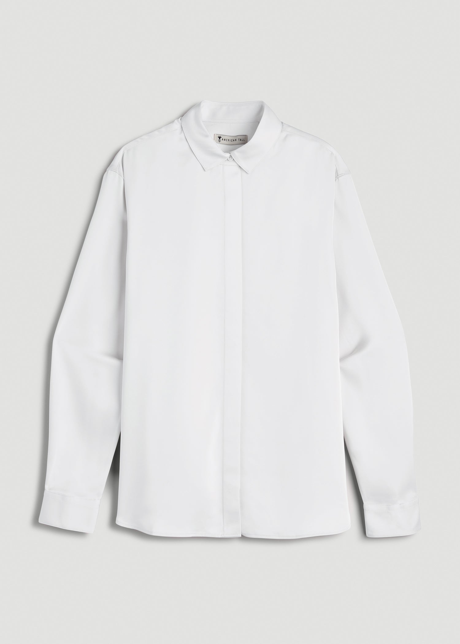 Relaxed Button Up Blouse in Pearl White