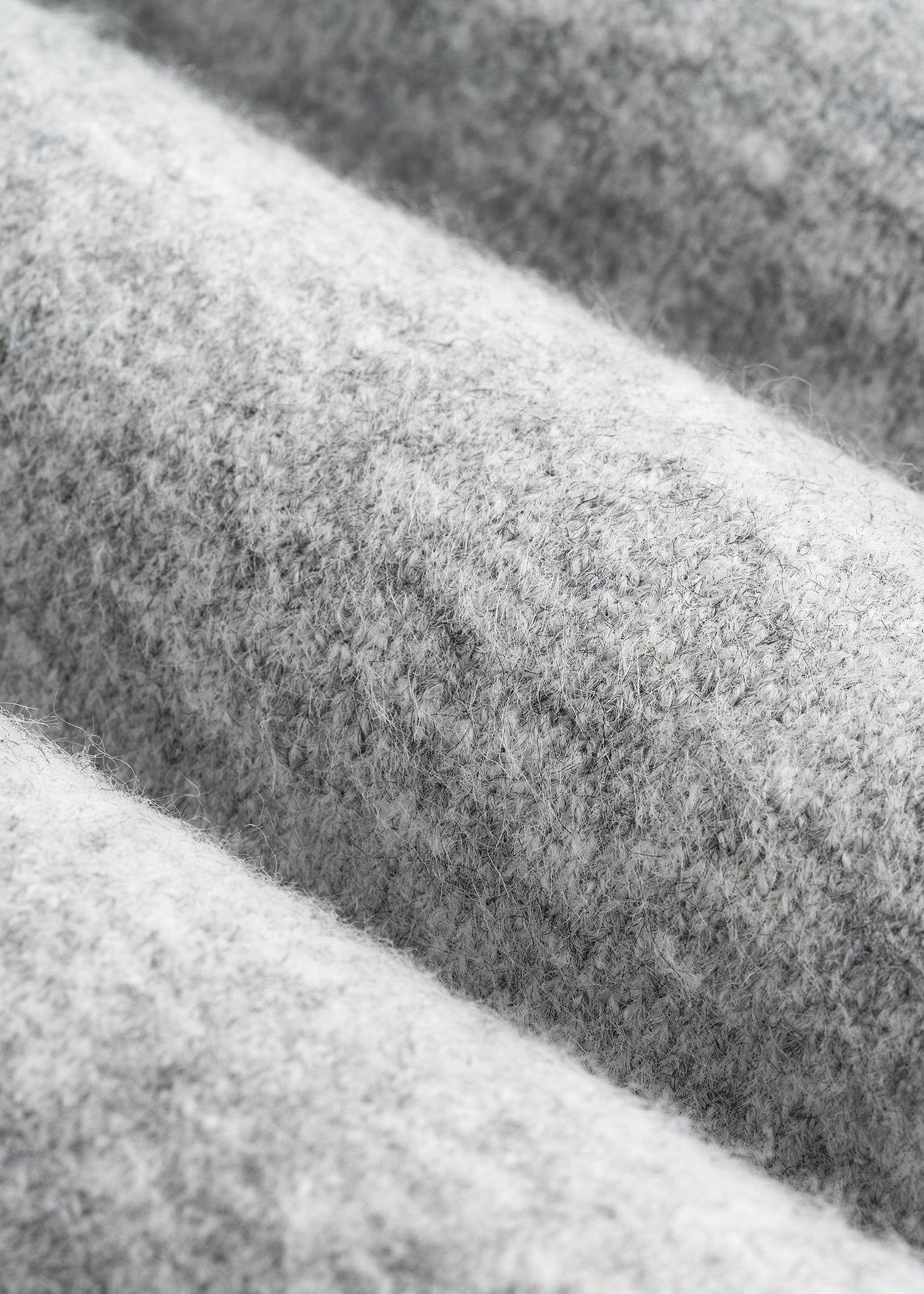 Relaxed Crewneck Wool Blend Sweater for Tall Women in Grey Mix