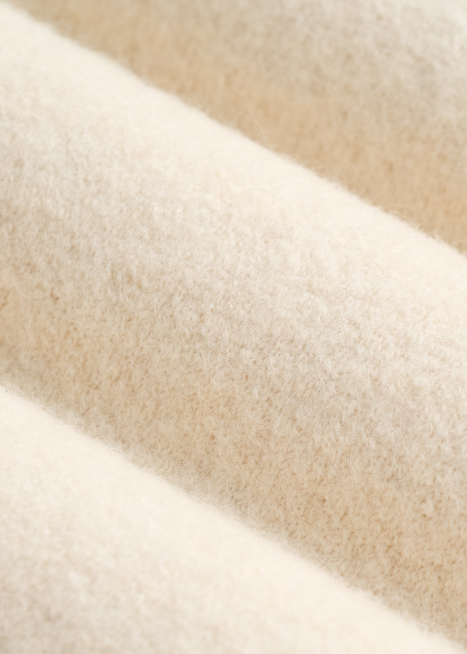 Relaxed Crewneck Wool Blend Sweater for Tall Women in White Alyssum