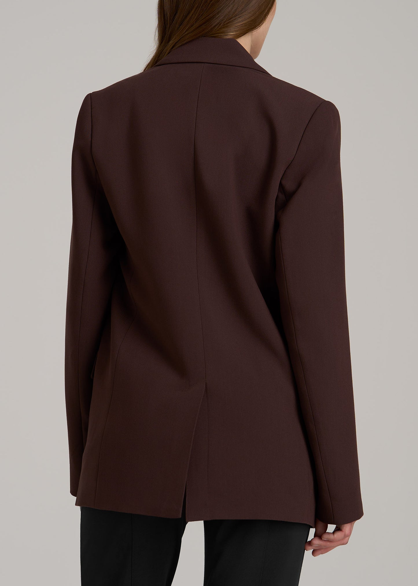 Relaxed Single-Button Tall Blazer for Women in Chestnut