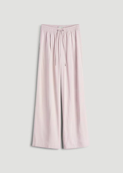 Relaxed Pull-On Pants for Tall Women in Grey Lilac