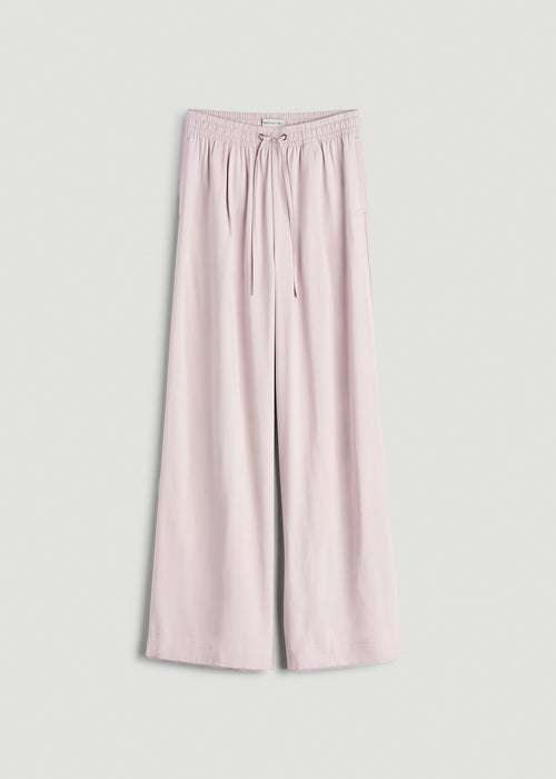 Relaxed Pull-On Pants for Tall Women in Grey Lilac