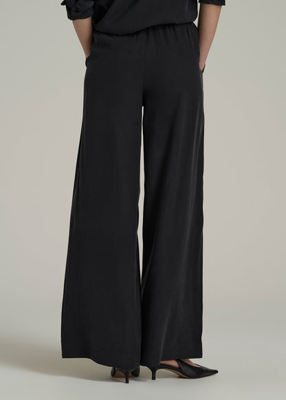 Relaxed Pull-On Pants for Tall Women in Vintage Black