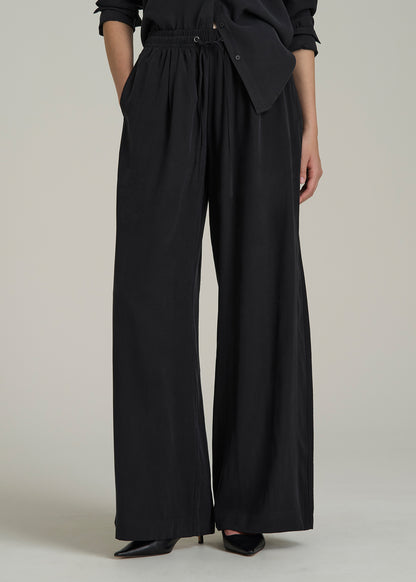 Relaxed Pull-On Pants for Tall Women in Vintage Black