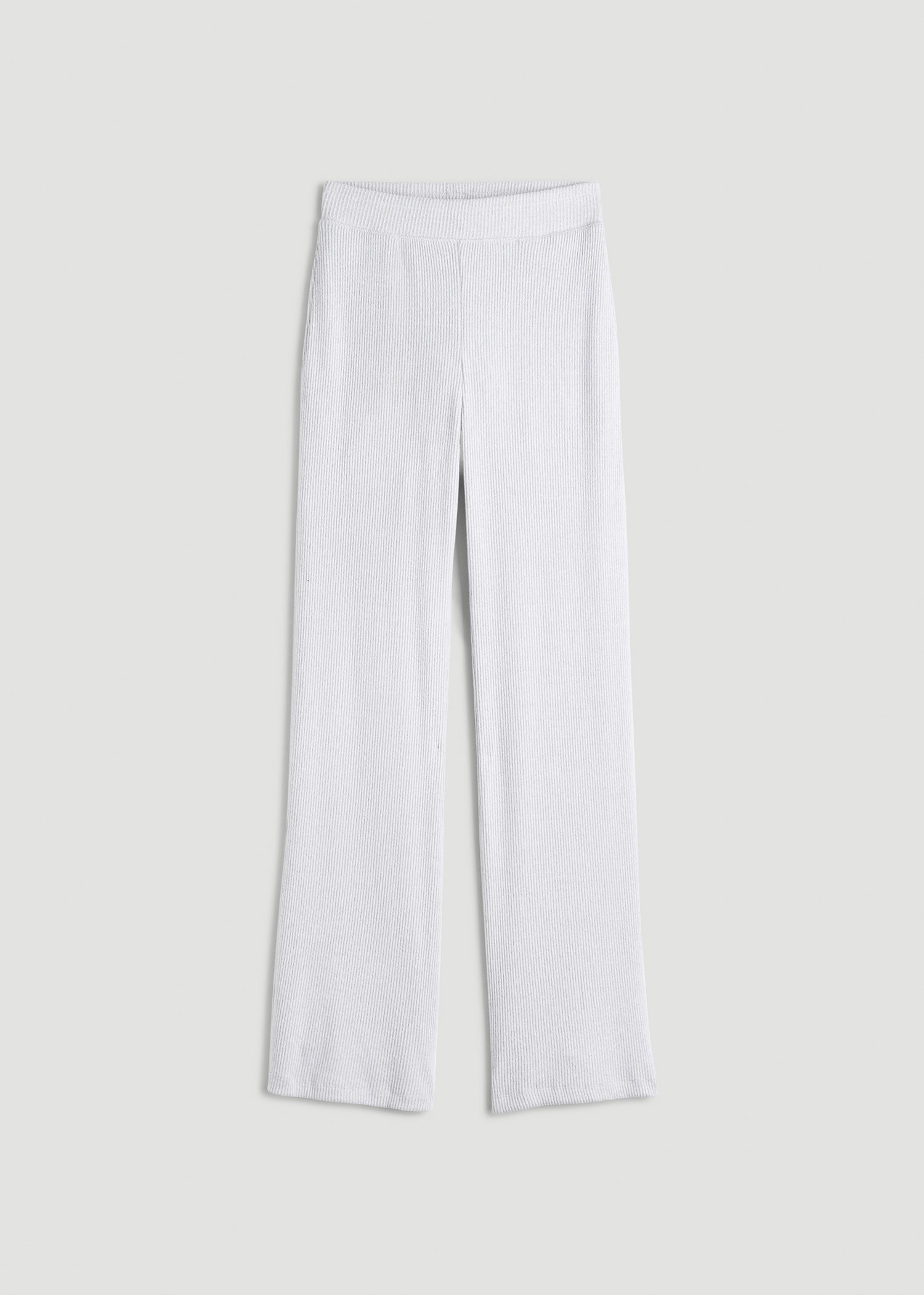 Women's Ribbed Flare Lounge Pants for Tall Women in Fog Grey Mix