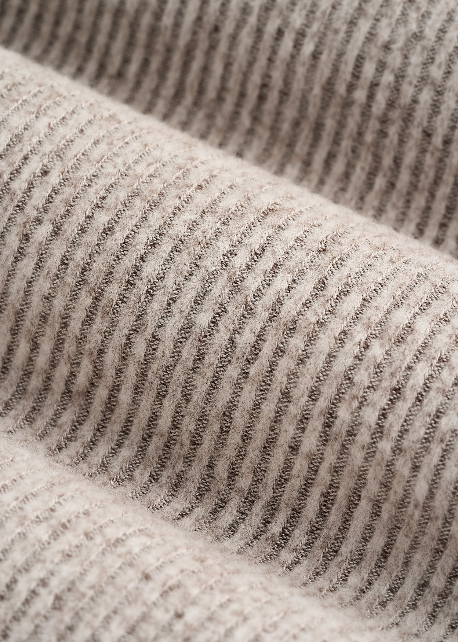 Ribbed Henley Lounge Top for Tall Women in Coffee Quartz Mix
