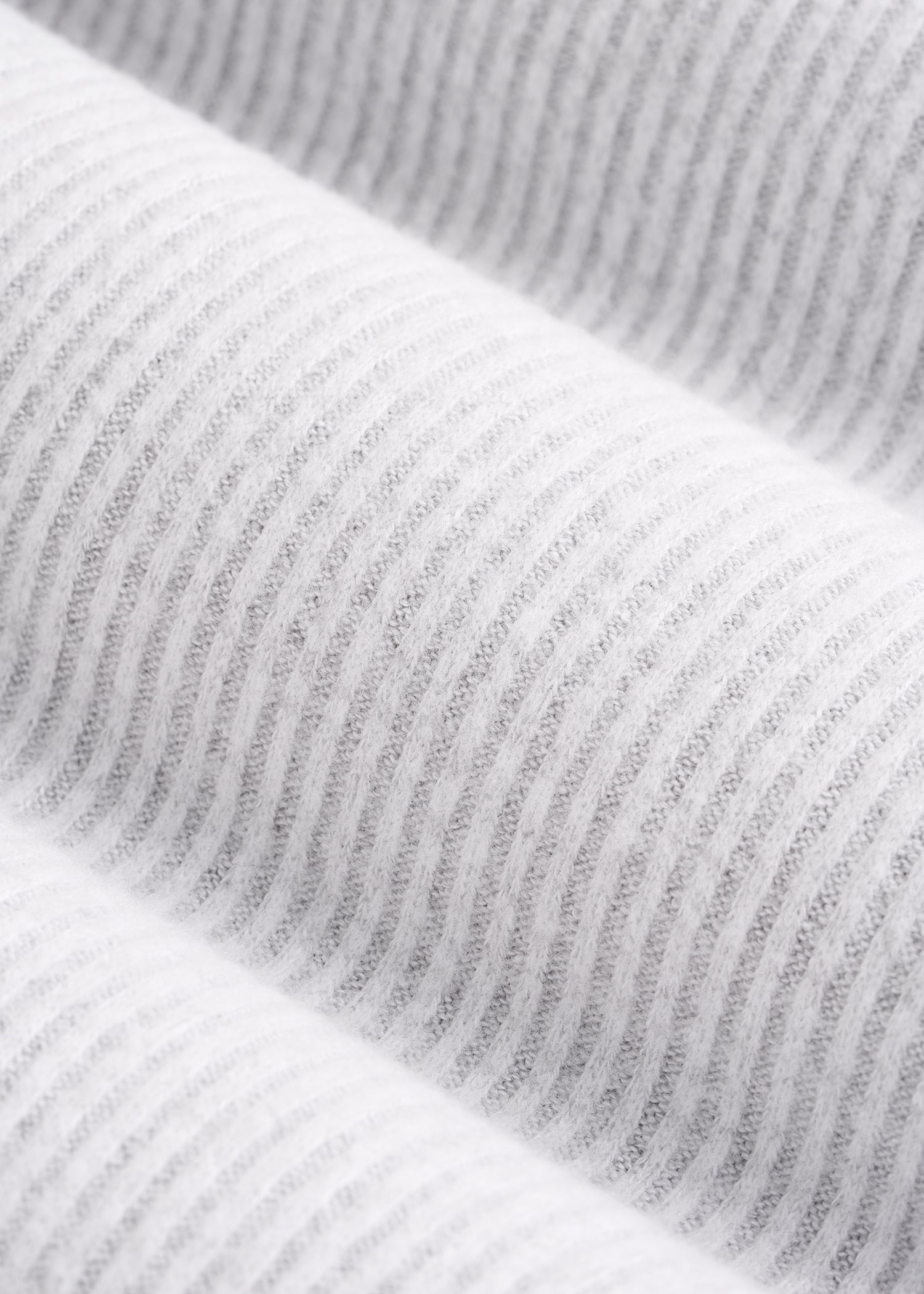 Ribbed Henley Top for Tall Women in Fog Grey Mix