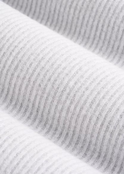 Ribbed Henley Lounge Top for Tall Women in Fog Grey Mix