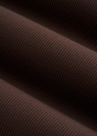 Ribbed Knit Wide Leg Pant for Tall Women in Espresso