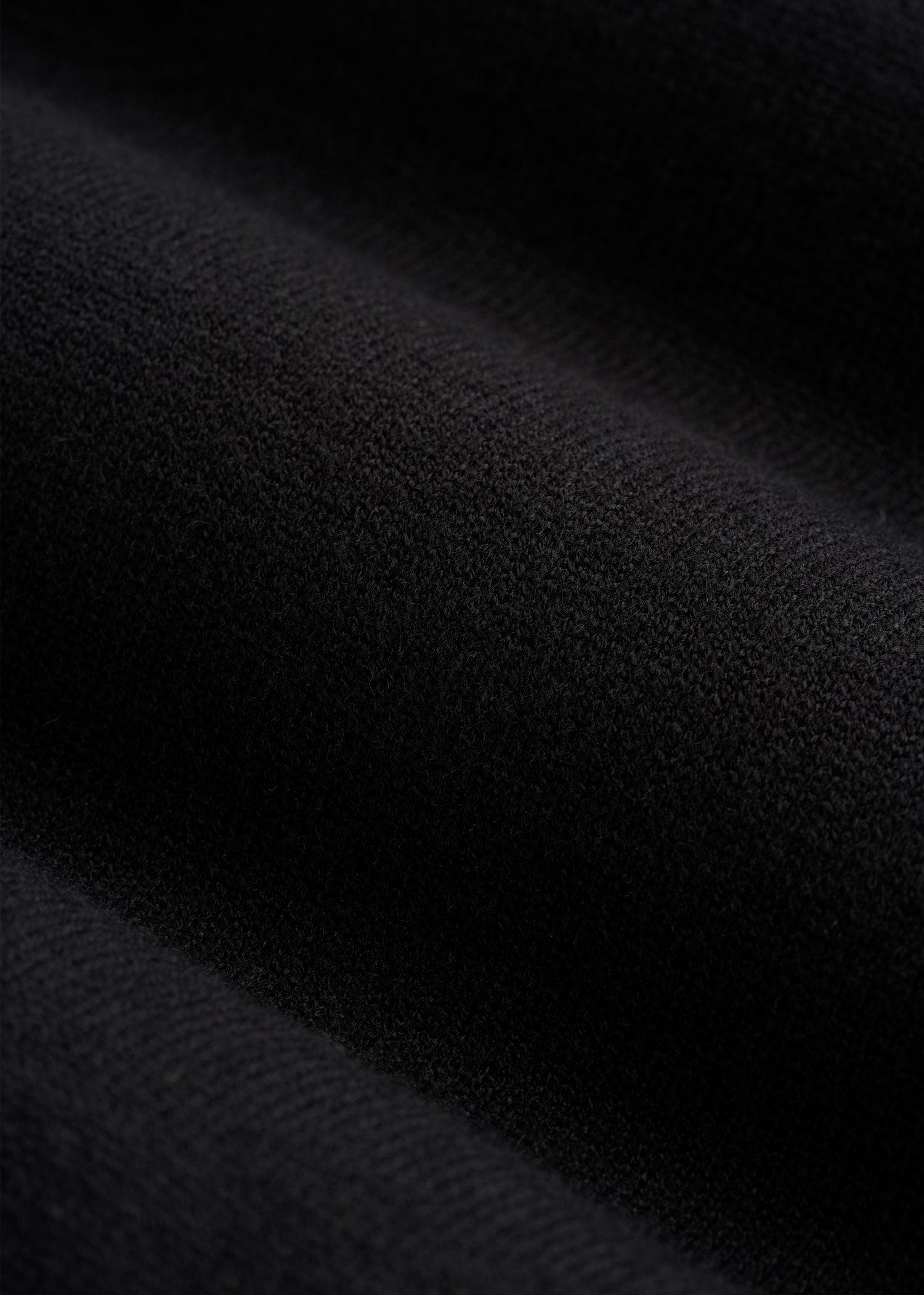 Rolled Neck Sweater with Tie for Tall Women in Deep Black