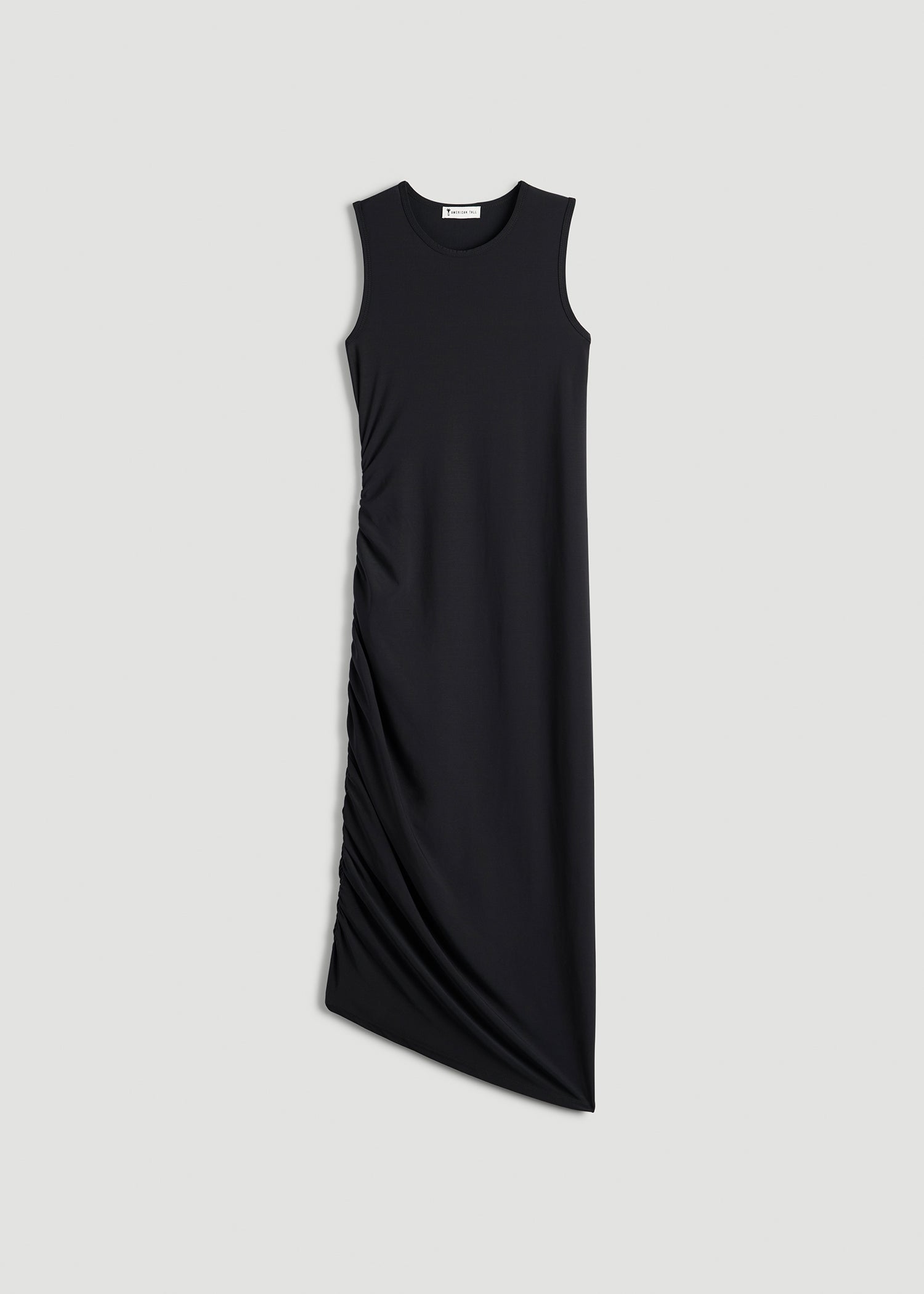 Ruched Jersey Midi Dress for Tall Women in Black S / Extra Tall / Black Ruched Jersey Midi Dress for Tall Women in Black S / Extra Tall / Black