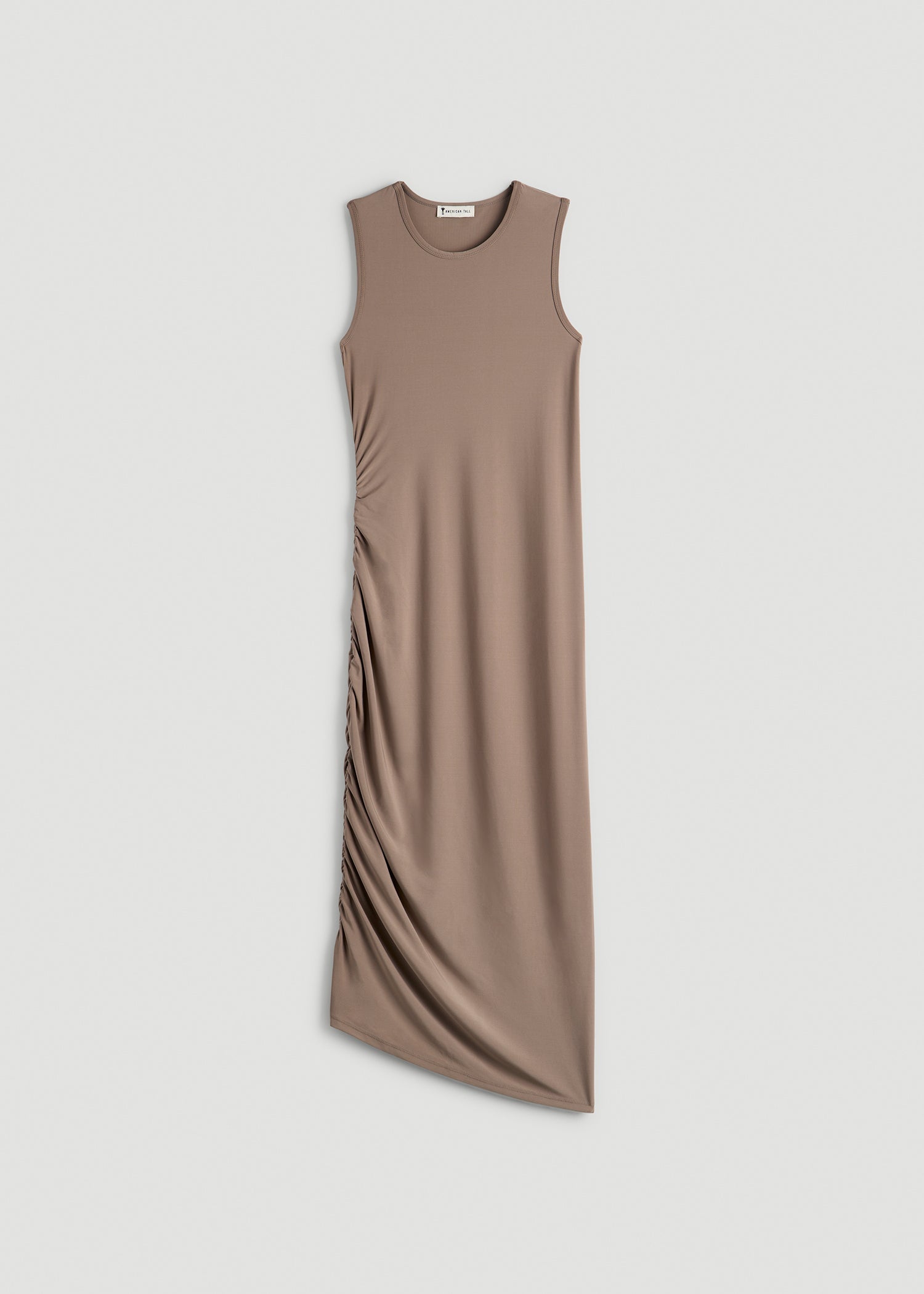 Ruched Jersey Midi Dress for Tall Women in Dark Sand 2XL / Tall / Dark Sand Ruched Jersey Midi Dress for Tall Women in Dark Sand 2XL / Tall / Dark Sand