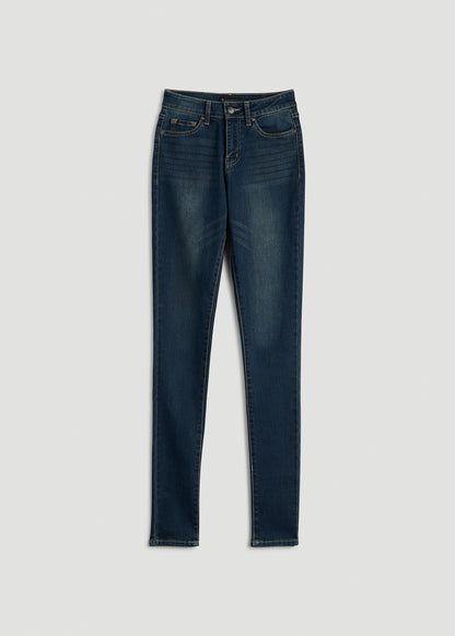 Sarah Mid-Rise Skinny Jeans for Tall Women in Blue