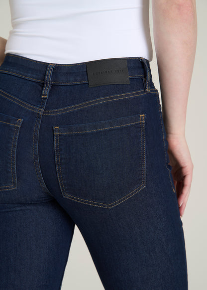 Sarah Mid-Rise Skinny Jeans for Tall Women in Deep Indigo Wash