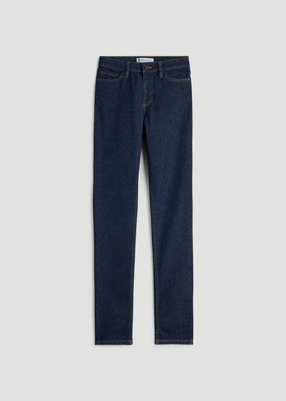 Sarah Mid-Rise Skinny Jeans for Tall Women in Deep Indigo Wash