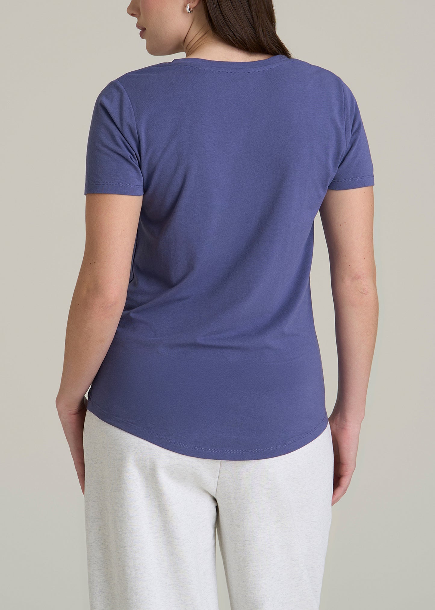 Women's Tall Scoop V-Neck Tee in Future Dusk