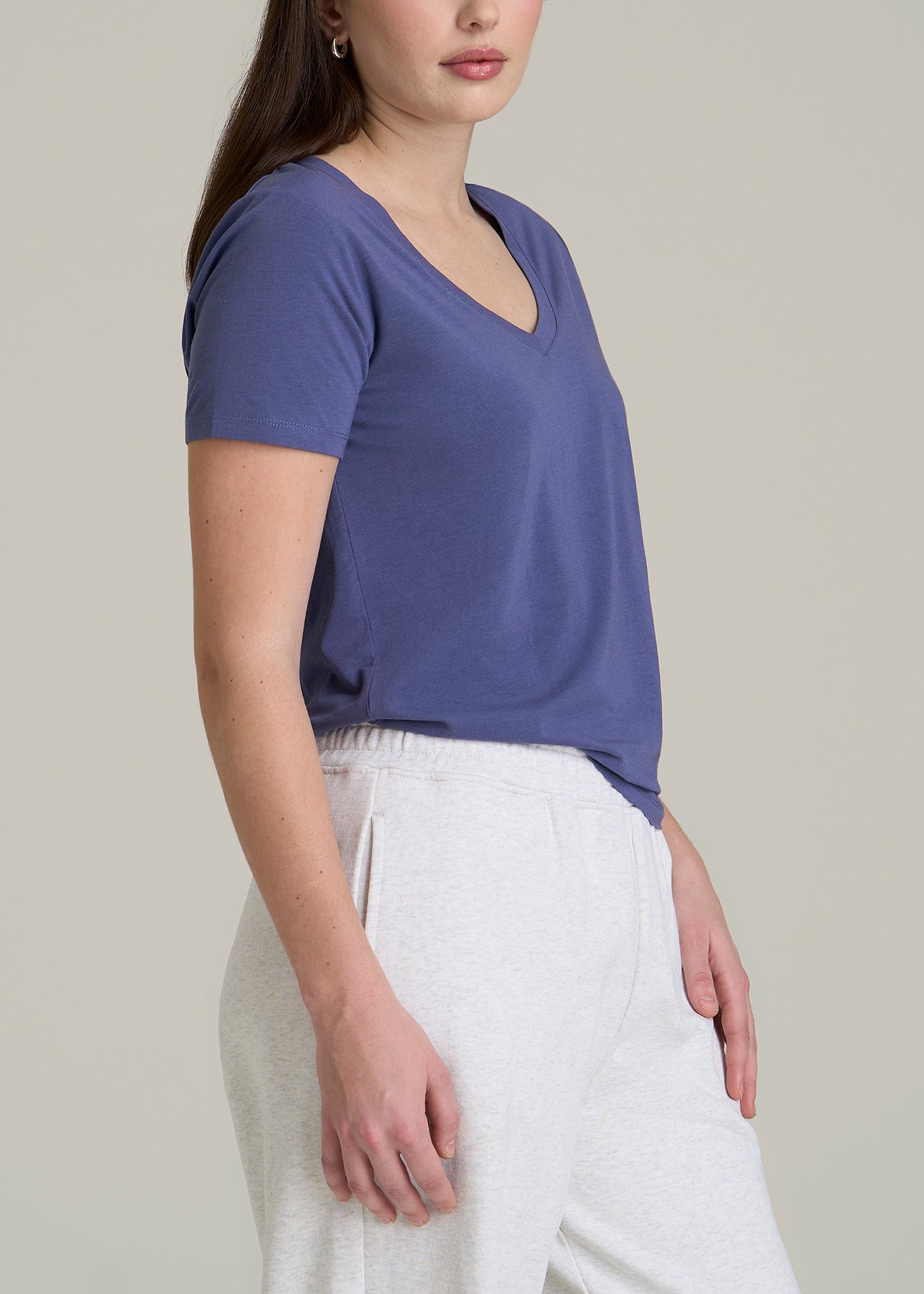 Women's Tall Scoop V-Neck Tee in Future Dusk