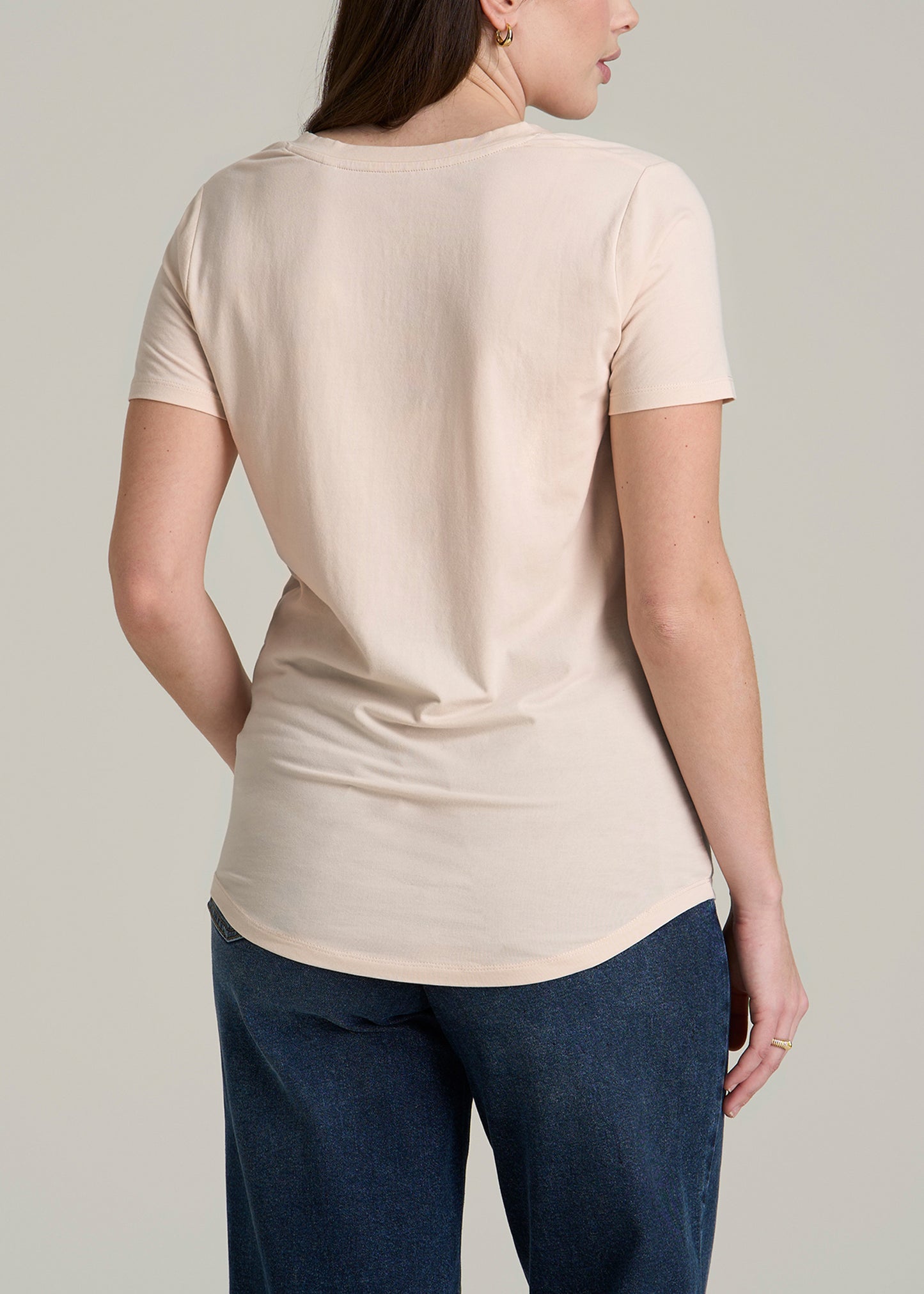 Women's Tall Scoop V-Neck Tee in Shell